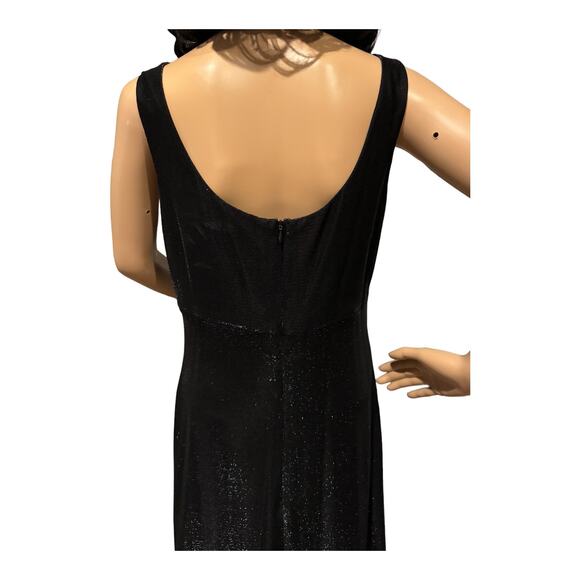 ONYX NITE Iridescent Dark Black Blue Sleeveless Embellished Formal DRESS size 12 - Picture 10 of 14